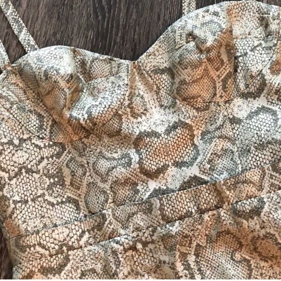 NEW Bustier Snake Print Couture Dress - Size 2 - Picture 1 of 8